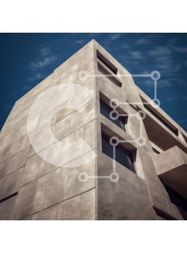 Intra Συλλεκτικό Ξύλινο Παζλ Plywood  4mm - Κομψό μινιμαλιστικό κτήριο με μεγάλα παράθυρα και μπαλκόνια Σε Ξύλινο Κουτί - Διαστάσεις Puzzle: 10x10 cm – 25 κομμάτια