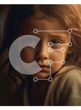 Intra Συλλεκτικό Ξύλινο Παζλ Plywood  4mm - Λυπημένο νεαρό κορίτσι που κοιτάζει μακριά στην απόσταση Σε Ξύλινο Κουτί - Διαστάσεις Puzzle: 10x10 cm – 25 κομμάτια