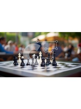 Intra Συλλεκτικό Ξύλινο Παζλ Plywood  4mm - Επιτραπέζιο παιχνίδι σκακιού με παίκτες Σε Ξύλινο Κουτί - Διαστάσεις Puzzle: 10x10 cm – 25 κομμάτια