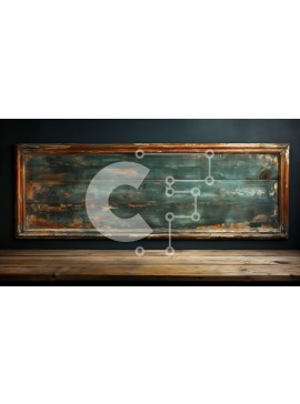 Intra Συλλεκτικό Ξύλινο Παζλ Plywood  4mm - Vintage εικόνα ξεπερασμένης ξύλινης πόρτας με ξεφλουδισμένο χρώμα και σκουριασμένους μεντεσέδες Σε Ξύλινο Κουτί - Διαστάσεις Puzzle: 10x10 cm – 25 κομμάτια