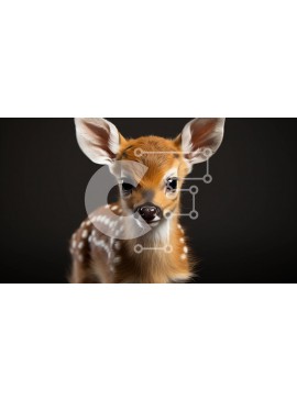 Intra Συλλεκτικό Ξύλινο Παζλ Plywood  4mm - Χαριτωμένο μωρό ελάφι με καστανά μάτια και λευκές κηλίδες Σε Ξύλινο Κουτί - Διαστάσεις: 10x10 cm – 25 κομμάτια