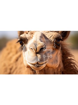 Intra Συλλεκτικό Ξύλινο Παζλ Plywood  4mm - Εκπληκτική κοντινή πλάνο του προσώπου μιας καμήλας με μακριές βλεφαρίδες Σε Ξύλινο Κουτί - Διαστάσεις: 10x10 cm – 25 κομμάτια