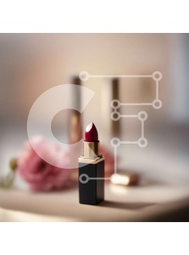 Σετ των 2 Intra Συλλεκτικό Ξύλινο Παζλ Plywood  4mm - Κοντινό πλάνο κόκκινο κραγιόν σε λευκή επιφάνεια Σε Ξύλινο Κουτί - Διαστάσεις: 10x10 cm – 25 κομμάτια