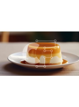 Σετ των 2 Intra Συλλεκτικό Ξύλινο Παζλ Plywood  4mm - Σπιτικό οβάλ επιδόρπιο με σάλτσα καραμέλας Σε Ξύλινο Κουτί - Διαστάσεις: 10x10 cm – 25 κομμάτια