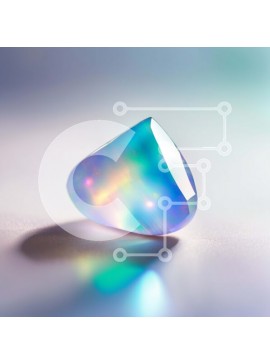 Σετ των 2 Intra Συλλεκτικό Ξύλινο Παζλ Plywood  4mm - Shimmering Rainbow Gemstone - Μοναδικό Κοσμήματα Σε Ξύλινο Κουτί - Διαστάσεις: 10x10 cm – 25 κομμάτια