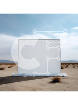 Intra Συλλεκτικό Ξύλινο Παζλ Plywood  4mm - Κενός λευκός καμβάς σε ένα άγονο τοπίο της ερήμου Σε Ξύλινο Κουτί - Διαστάσεις: 10x10 cm – 25 κομμάτια