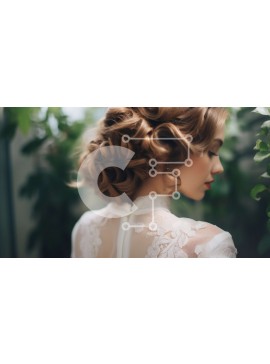 Intra Συλλεκτικό Ξύλινο Παζλ Plywood  4mm - Όμορφη νύφη με λευκό νυφικό Σε Ξύλινο Κουτί - Διαστάσεις Puzzle: 10x10 cm – 25 κομμάτια