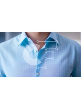 Intra Συλλεκτικό Ξύλινο Παζλ Plywood  4mm - Άνδρας με μπλε καρό πουκάμισο Σε Ξύλινο Κουτί - Διαστάσεις Puzzle: 10x10 cm – 25 κομμάτια