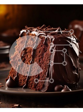 Σετ των 2 Intra Συλλεκτικό Ξύλινο Παζλ Plywood  4mm - Λαχταριστό κέικ σοκολάτας με πάγωμα σοκολάτας Σε Ξύλινο Κουτί - Διαστάσεις: 10x10 cm – 25 κομμάτια