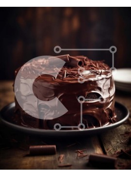 Σετ των 2 Intra Συλλεκτικό Ξύλινο Παζλ Plywood  4mm - Παρακμιακό κέικ σοκολάτας με πλούσιο πάγωμα σοκολάτας Σε Ξύλινο Κουτί - Διαστάσεις: 10x10 cm – 25 κομμάτια