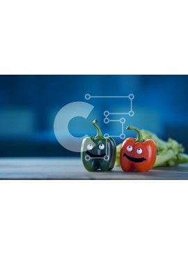 Σετ των 2 Intra Συλλεκτικό Ξύλινο Παζλ Plywood  4mm - Smiley Peppers σε ξύλινο τραπέζι με λαχανικά Σε Ξύλινο Κουτί - Διαστάσεις: 10x10 cm – 25 κομμάτια