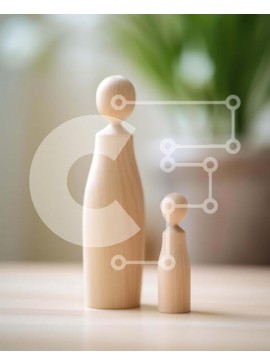 Intra Συλλεκτικό Ξύλινο Παζλ Plywood  4mm - Ξύλινα ειδώλια σε ένα τραπέζι με πράσινο Σε Ξύλινο Κουτί - Διαστάσεις Puzzle: 10x10 cm – 25 κομμάτια