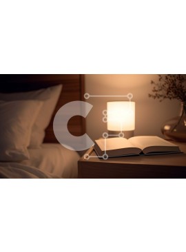 Intra Συλλεκτικό Ξύλινο Παζλ Plywood  4mm - Κομοδίνο με φωτιστικό και βιβλίο Σε Ξύλινο Κουτί - Διαστάσεις Puzzle: 10x10 cm – 25 κομμάτια