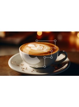 Σετ των 2 Intra Συλλεκτικό Ξύλινο Παζλ Plywood  4mm - Καφές με Latte Art Design Σε Ξύλινο Κουτί - Διαστάσεις: 10x10 cm – 25 κομμάτια