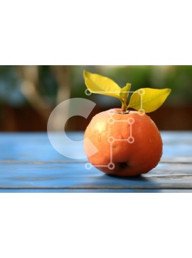 Σετ των 2 Intra Συλλεκτικό Ξύλινο Παζλ Plywood  4mm - Φωτεινό και φρέσκο ​​πορτοκαλί σε ένα ρουστίκ ξύλινο τραπέζι Σε Ξύλινο Κουτί - Διαστάσεις: 10x10 cm – 25 κομμάτια