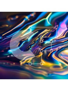 Intra Συλλεκτικό Ξύλινο Παζλ Plywood  4mm - Δυναμική και οπτικά εντυπωσιακή αφηρημένη εικόνα πολύχρωμου υγρού Σε Ξύλινο Κουτί - Διαστάσεις Puzzle: 10x10 cm – 25 κομμάτια