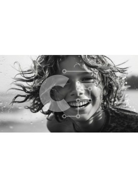 Intra Συλλεκτικό Ξύλινο Παζλ Plywood  4mm - Χαμογελώντας νεαρό αγόρι με μαύρο κουκούλα που στέκεται μπροστά από το βροχερό παράθυρο Σε Ξύλινο Κουτί - Διαστάσεις Puzzle: 10x10 cm – 25 κομμάτια