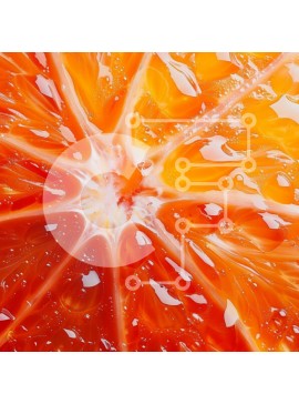 Σετ των 2 Intra Συλλεκτικό Ξύλινο Παζλ Plywood  4mm - Κοντινό πλάνο του πορτοκαλιού με τις σταγόνες νερού Σε Ξύλινο Κουτί - Διαστάσεις: 10x10 cm – 25 κομμάτια
