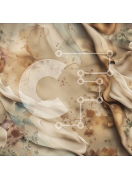 Σετ των 2 Intra Συλλεκτικό Ξύλινο Παζλ Plywood  4mm - Κομψό μπεζ και καφέ λουλουδάτο μοτίβο σε ανοιχτόχρωμο φόντο Σε Ξύλινο Κουτί - Διαστάσεις: 10x10 cm – 25 κομμάτια