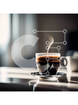 Σετ των 2 Intra Συλλεκτικό Ξύλινο Παζλ Plywood  4mm - Ζεστό και φρέσκο ​​μαύρο φλιτζάνι καφέ με ατμό Σε Ξύλινο Κουτί - Διαστάσεις: 10x10 cm – 25 κομμάτια