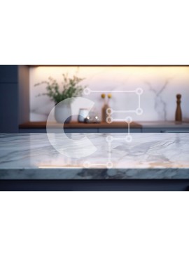 Intra Συλλεκτικό Ξύλινο Παζλ Plywood  4mm - Μαρμάρινος πάγκος κουζίνας με μοντέρνο σχεδιασμό Σε Ξύλινο Κουτί - Διαστάσεις Puzzle: 10x10 cm – 25 κομμάτια