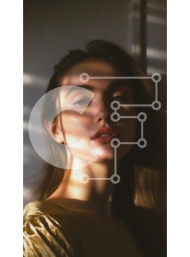 Intra Συλλεκτικό Ξύλινο Παζλ Plywood  4mm - Όμορφη εικόνα μιας νεαρής γυναίκας που κοιτάζει έξω από ένα παράθυρο Σε Ξύλινο Κουτί - Διαστάσεις Puzzle: 10x10 cm – 25 κομμάτια