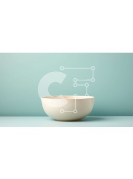 Intra Συλλεκτικό Ξύλινο Παζλ Plywood  4mm - Λευκό κεραμικό μπολ σε ένα τραπέζι Σε Ξύλινο Κουτί - Διαστάσεις Puzzle: 10x10 cm – 25 κομμάτια