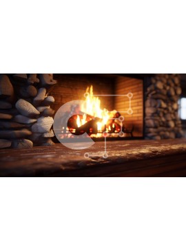 Intra Συλλεκτικό Ξύλινο Παζλ Plywood  4mm - Άνετο τζάκι με κορμούς και καυσόξυλα Σε Ξύλινο Κουτί - Διαστάσεις Puzzle: 10x10 cm – 25 κομμάτια