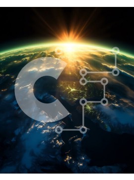 Intra Συλλεκτικό Ξύλινο Παζλ Plywood  4mm - Απίστευτη θέα της Γης από το διάστημα με ζωηρά χρώματα και λαμπερή αύρα Σε Ξύλινο Κουτί - Διαστάσεις Puzzle: 10x10 cm – 25 κομμάτια