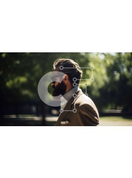 Intra Συλλεκτικό Ξύλινο Παζλ Plywood  4mm - Επαγγελματίας που περπατά στο Sunny Park Σε Ξύλινο Κουτί - Διαστάσεις Puzzle: 10x10 cm – 25 κομμάτια