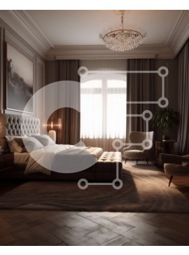 Intra Συλλεκτικό Ξύλινο Παζλ Plywood  4mm - Κομψό και άνετο υπνοδωμάτιο με άφθονο φυσικό φως Σε Ξύλινο Κουτί - Διαστάσεις Puzzle: 10x10 cm – 25 κομμάτια