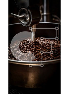 Intra Συλλεκτικό Ξύλινο Παζλ Plywood  4mm - Φιλόξενη εικόνα σκούρων καφέ κόκκων καφέ σε ένα γυαλιστερό μεταλλικό μπολ Σε Ξύλινο Κουτί - Διαστάσεις: 10x10 cm – 25 κομμάτια