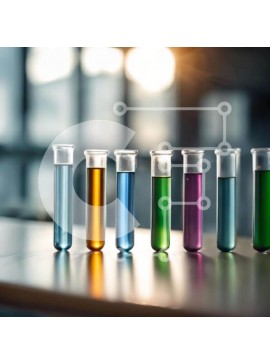 Intra Συλλεκτικό Ξύλινο Παζλ Plywood  4mm - Πολύχρωμοι δοκιμαστικοί σωλήνες για επιστημονική έρευνα Σε Ξύλινο Κουτί - Διαστάσεις Puzzle: 10x10 cm – 25 κομμάτια