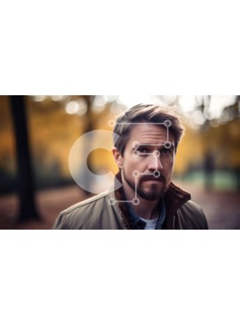 Intra Συλλεκτικό Ξύλινο Παζλ Plywood  4mm - Σοβαρό πορτρέτο ενός άνδρα με σακάκι και γενειάδα Σε Ξύλινο Κουτί - Διαστάσεις Puzzle: 10x10 cm – 25 κομμάτια