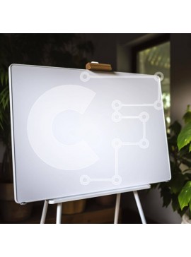 Intra Συλλεκτικό Ξύλινο Παζλ Plywood  4mm - Λευκός πίνακας σε καβαλέτο σε εσωτερικό σκηνικό Σε Ξύλινο Κουτί - Διαστάσεις Puzzle: 10x10 cm – 25 κομμάτια