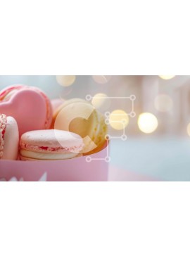 Σετ των 2 Intra Συλλεκτικό Ξύλινο Παζλ Plywood  4mm - Ποικιλία αμυγδαλωτών και γλυκών λιχουδιών σε ροζ κουτί Σε Ξύλινο Κουτί - Διαστάσεις: 10x10 cm – 25 κομμάτια