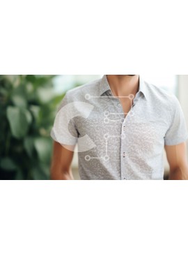 Intra Συλλεκτικό Ξύλινο Παζλ Plywood  4mm - Σοβαρός άνδρας με πουκάμισο με λουλουδάτο σχέδιο Σε Ξύλινο Κουτί - Διαστάσεις Puzzle: 10x10 cm – 25 κομμάτια