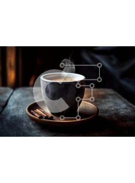 Σετ των 2 Intra Συλλεκτικό Ξύλινο Παζλ Plywood  4mm - Νόστιμο φλιτζάνι καφέ με ατμό και ξυλάκι κανέλας Σε Ξύλινο Κουτί - Διαστάσεις: 10x10 cm – 25 κομμάτια