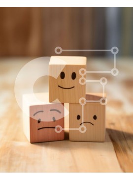 Intra Συλλεκτικό Ξύλινο Παζλ Plywood  4mm - Ξύλινοι μπλοκ με χαμογελαστά πρόσωπα Σε Ξύλινο Κουτί - Διαστάσεις Puzzle: 10x10 cm – 25 κομμάτια