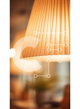 Intra Συλλεκτικό Ξύλινο Παζλ Plywood  4mm - Λευκό φωτιστικό στο τραπέζι στο δωμάτιο με θολό φόντο Σε Ξύλινο Κουτί - Διαστάσεις Puzzle: 10x10 cm – 25 κομμάτια