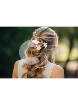 Intra Συλλεκτικό Ξύλινο Παζλ Plywood  4mm - Όμορφη νύφη σε ένα πάρκο με δέντρα στο φόντο Σε Ξύλινο Κουτί - Διαστάσεις Puzzle: 10x10 cm – 25 κομμάτια