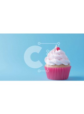 Σετ των 2 Intra Συλλεκτικό Ξύλινο Παζλ Plywood  4mm - Νόστιμο Cupcake με White Frosting και Κόκκινο Κεράσι Σε Ξύλινο Κουτί - Διαστάσεις: 10x10 cm – 25 κομμάτια