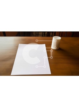 Intra Συλλεκτικό Ξύλινο Παζλ Plywood  4mm - Κενή Λευκή Βίβλος σε ξύλινο τραπέζι με κερί Σε Ξύλινο Κουτί - Διαστάσεις Puzzle: 10x10 cm – 25 κομμάτια