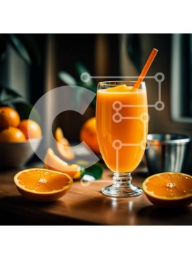 Σετ των 2 Intra Συλλεκτικό Ξύλινο Παζλ Plywood  4mm - Δροσιστικό ποτήρι χυμό πορτοκαλιού σε ξύλινο τραπέζι Σε Ξύλινο Κουτί - Διαστάσεις: 10x10 cm – 25 κομμάτια