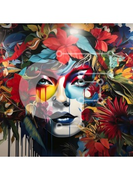 Σετ των 2 Intra Συλλεκτικό Ξύλινο Παζλ Plywood  4mm - Ζωντανό Floral Μακιγιάζ για μια κομψή και μοντέρνα εμφάνιση Σε Ξύλινο Κουτί - Διαστάσεις: 10x10 cm – 25 κομμάτια