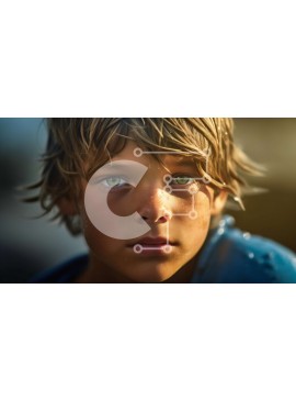 Intra Συλλεκτικό Ξύλινο Παζλ Plywood  4mm - Σοβαρό νεαρό αγόρι που κοιτάζει την απόσταση Σε Ξύλινο Κουτί - Διαστάσεις Puzzle: 10x10 cm – 25 κομμάτια