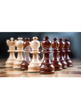 Intra Συλλεκτικό Ξύλινο Παζλ Plywood  4mm - Σκακιέρα με καρό σχέδιο Σε Ξύλινο Κουτί - Διαστάσεις Puzzle: 10x10 cm – 25 κομμάτια