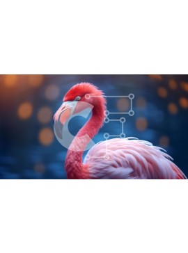 Intra Συλλεκτικό Ξύλινο Παζλ Plywood  4mm - Ροζ Φλαμίνγκο που στέκεται στο ένα πόδι με γερμένο κεφάλι Σε Ξύλινο Κουτί - Διαστάσεις: 10x10 cm – 25 κομμάτια