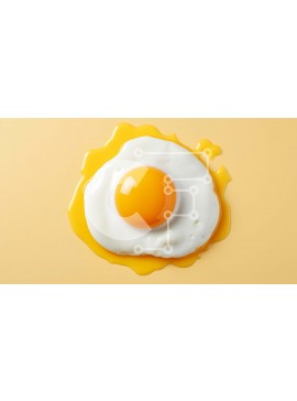 Σετ των 2 Intra Συλλεκτικό Ξύλινο Παζλ Plywood  4mm - Τηγανητό αυγό σε κίτρινο φόντο Σε Ξύλινο Κουτί - Διαστάσεις: 10x10 cm – 25 κομμάτια