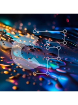 Intra Συλλεκτικό Ξύλινο Παζλ Plywood  4mm - Ζωντανό έγχρωμο υγρό με σταγονίδια κοντινή φωτογραφία Σε Ξύλινο Κουτί - Διαστάσεις Puzzle: 10x10 cm – 25 κομμάτια